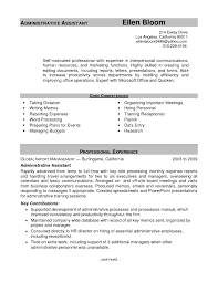 resume for administrative assistant skills sample resume for     Template net