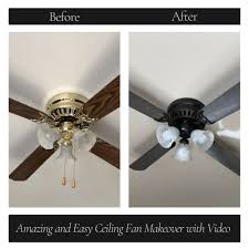 amazing and easy ceiling fan makeover