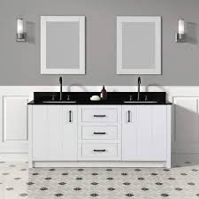 Cora 72 Inch Solid Oak Bathroom Vanity With Rectangular Undermount Sinks White By Randolph Morris Rmast 72wh Sqb