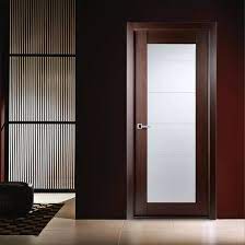 China Modern Interior Glass Wood Door