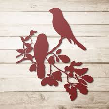 Birds On A Branch Metal Wall Art Bird