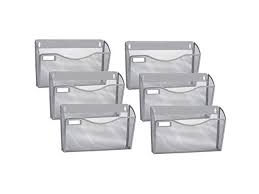 6 Pack Mesh Wall Mounted File Holder