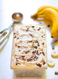 Custard banana bread ice cream frosting & icing, ice cream, cream, food png. Banana Ice Cream Homemade