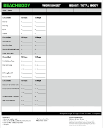 printable insanity workout schedule