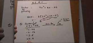 How To Factor A Trinomial Find The Gcf