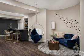 vinyl floor living room with gray walls