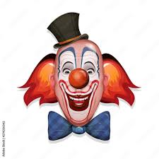 circus clown face ilration of a