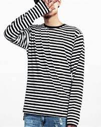 Not prints or patterns as it will look like too much is going on. Black And White Striped T Shirt Slim Fit Long Sleeve Hip Hop Tee For Men Black And White Shirt Black Striped Shirt Black Stripes Tops