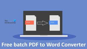 best free batch pdf to word converter