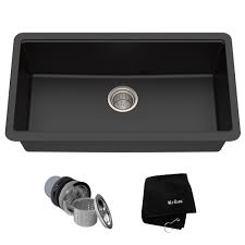 Kitchen sink may refer to: Kraus 31 Inch Undermount Single Bowl Black Onyx Granite Kitchen Sink Walmart Com Walmart Com