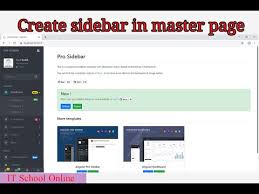 create sidebar in master page asp net