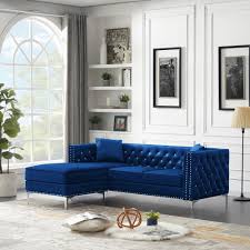 velvet l shaped sectional sofa