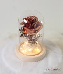 Preserved Flower Glass Dome With Led