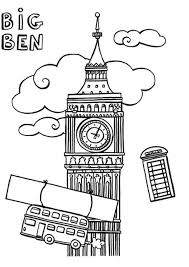 An awesome collection of printables including a map of the united kingdom, a bunch of 2012 london olympics pictures, and a few doodles that feature iconic british images such. Big Ben And England Trade Mark Coloring Page Coloring Sun