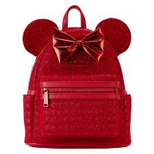 red glitter tonal mini backpack
