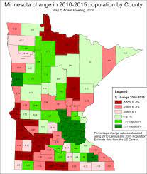 Minnesota blank map in minnesota state map with counties 16821, source image : Map Monday Population Growth In Minnesota Counties Streets Mn
