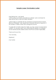 Notification Of Lease Termination Template Cancellation Letter