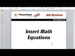 Insert Math Equations In Powerpoint