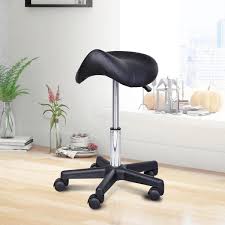 Homcom Adjustable Swivel Salon Massage Spa Seat Tattoo Chair Saddle