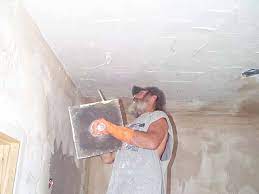 plastering the bathroom ceiling