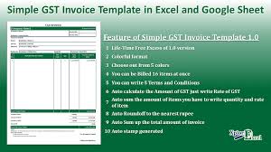 5 simple gst invoice template in excel