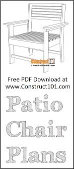 Patio Chair Plans Pdf