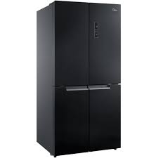 cross door fridge freezer 545l black glass