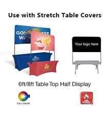 Half Wall Stretch Banner Frame Table