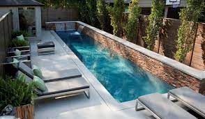 2,059 free images of swimming pool. Beautiful Small Pool Designs With Furniture And Waterfall Fountain Inground Lap Pool Designs In Swimming Pools Backyard Small Backyard Pools Small Pool Design