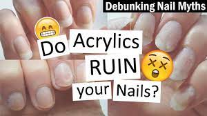 do acrylics ruin your nails