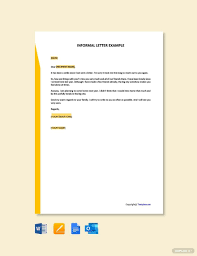 informal letter template in pdf free