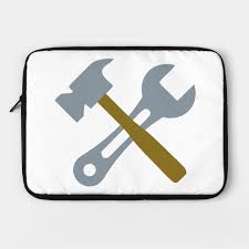 If an emoji does not appear. Hammer Spanner Tools Emoticon Logo Emoji Laptop Case Teepublic