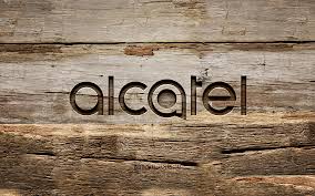 alcatel wooden logo wooden