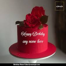 red velvet birthday cake with name edit