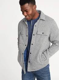 Sweater Fleece Shirt Jacket For Men
