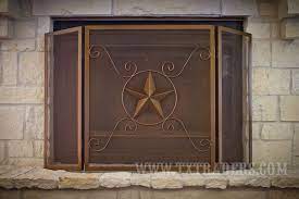 Texas Lone Star Fireplace Screen 3