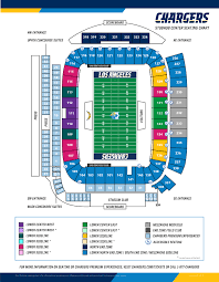 Chargers Stadium Seating Map Stubhub Center Chargers Seating