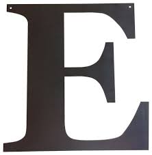 Rustic Large Letter E Contemporary