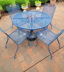 wrought iron patio garden table