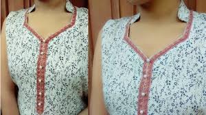 How To Make Half Collar Neck With Design