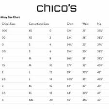 Chicos Size Chart Gallery Of Chart 2019