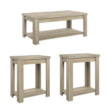 Shop birch lane for farmhouse & traditional coffee tables, in the comfort of your home. Pulaski Transitional Farmhouse Coffee Table And End Table Set Natural Weathered Oak J008 002 Occ K1