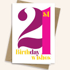 21st birthday wishes card for her 21