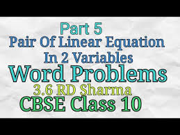pair of linear equations in two