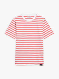 Fronage women's casual striped t shirt long sleeve tunic tops cotton loose fitting blouses. Pink And White Striped Coulos T Shirt