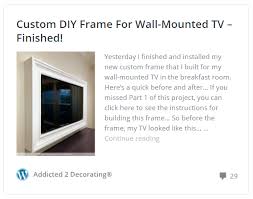Custom Frame For A Wall Mounted Tv