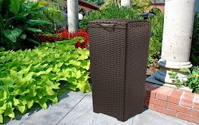 Pacific Brown Outdoor Trash Can Keter