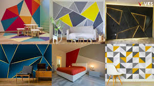 geometric wall paint design living