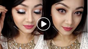 easy party makeup tutorial silver eye