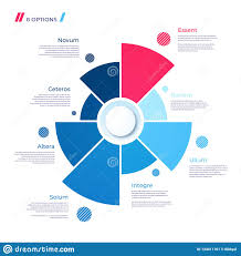 Pie Chart Concept With 8 Parts Vector Template For Web